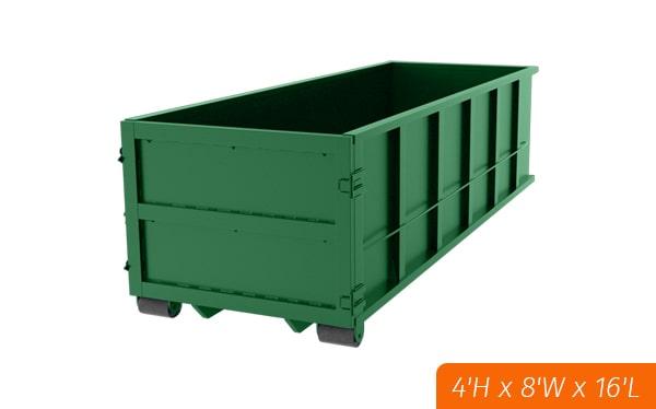 our 15 yard dumpsters are perfect for small to medium-sized home renovations